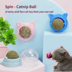 catnip wall ball cat toys: clean mouth & digestion boost for kittens | mint licking snacks & accessories