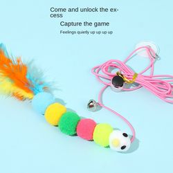 interactive cat toy: swing disc, elastic rope, door teaser, & more | pet kitten accessories
