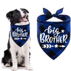 plaid dog bandana: pregnancy announcement & gender reveal prop