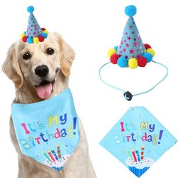 puppy & kitten party supplies: birthday set with bandana, hat & bowtie