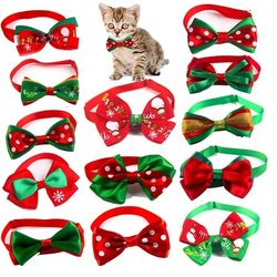 christmas pet bow tie: snow pattern cat & dog scarf