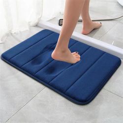 soft memory foam bath mat: non-slip, absorbent rug for bathroom, bedroom, shower - home decor