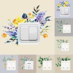 colorfast plant & flower wall mural: self-adhesive decor sticker