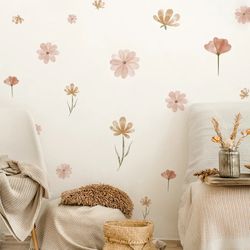 watercolor flowers wall stickers: eco-friendly home decor