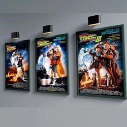 back to the future trilogy posters canvas prints home decor