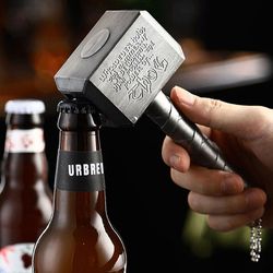 creative 16.5cm hammer bottle opener: perfect gift for beer lovers! keychain opener for parties & bars