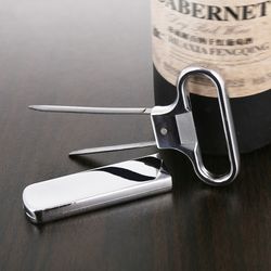 metal two-prong cork puller: portable wine opener for old red wine & champagne - home, hotel, bar tools