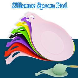 silicone insulated spoon holder: heat resistant placemat for drink glass coaster & cutlery shelving - kitchen tools