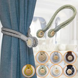 Magnetic Curtain Tieback Holdbacks: Pearl Ball Clip Straps