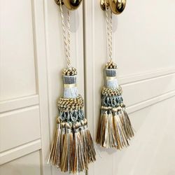 tassels hanging crafts: silk fringe keychains, diy decor for bags, doors, curtain, bookmarks