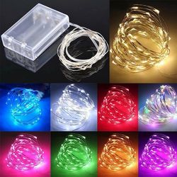 1m 2m 3m 5m 10m Copper Wire Led String Lights Holiday Lighting Fairy Garland Christmas Tree Wedding Party Decoration