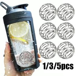 stainless steel shaker balls: whisk protein mixer for fitness sports shaker cup bottle - 1/3/5pcs