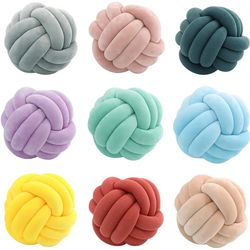 soft knot ball pillows: round throw cushion for kids home decoration