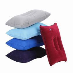 convenient ultralight inflatable air pillow for travel, bedroom, hiking, beach, car, plane - pvc nylon cushion for head