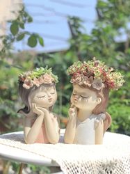 Fairy Planter: Cute Girl Flower Pot For Succulents & Air Plants