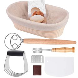 baking tools set: dough fermentation & bread proofing baskets for professional & home bakers