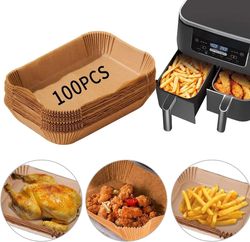 rectangle disposable airfryer baking paper liner: waterproof & non-stick mat