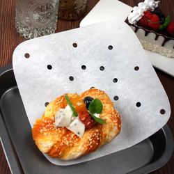 air fryer square & round baking mat liners: disposable parchment papers