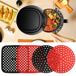 silicone air fryer pad: reusable non-stick baking mat & grill saucer