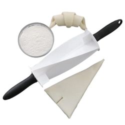 croissant cutter roller: plastic handle rolling dough knife for baking mould