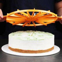 cake portion cutter: round bread & mousse divider for household kitchen