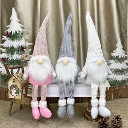 Gnome Christmas 2023 Decor: Faceless Doll Ornaments for Home, Happy New Year 2024 Xmas Noel Decoration