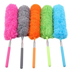 mini electrostatic dust duster: stainless steel fiber brush for household cleaning - ideal for windows, furniture, and m