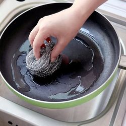 stainless steel cleaning ball brushes: effective household dishwashing sponges