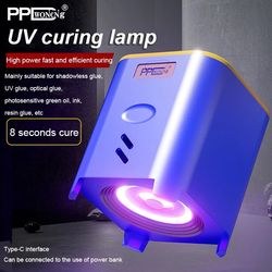 high power uv glue curing lamp: fast, intelligent, with timing - perfect for phone repair