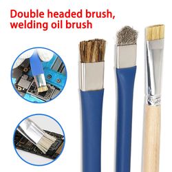 safe double-headed clean brush for mobile phones, motherboards, pcbs, welding pads - oil flux clean tool