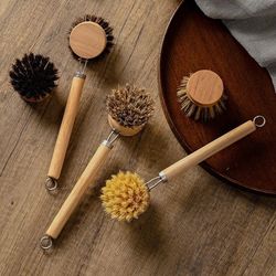 long wooden handle dish brush: essential kitchen cleaning tool