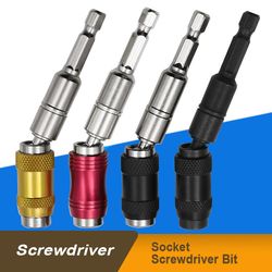 quick self-locking extension rod: hexagonal handle drill bit & screwdriver bit conversion for electric drill drivers