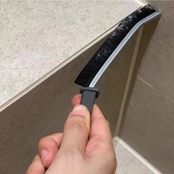 effective grout cleaner brush with stiff angled bristles for showers, bathtubs, kitchens, and household cleaning