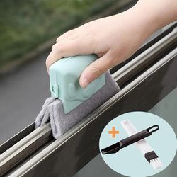 hand-held window groove cleaning cloth brush - detachable slot cleaner for windows, kitchen floors, keyboards, corners &