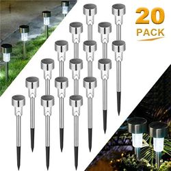 solar powered garden lights: waterproof landscape lighting for pathway decoration