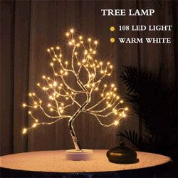 led mini christmas tree night light: home decoration