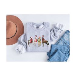 christmas horse sweatshirt, western christmas horse sweater, horse reindeer shirt, christmas gifts, funny christmas shir