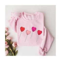 candy heart sweatshirt, heart sucker sweatshirt, valentines day sweatshirt, cute valentines sweatshirt, valentine graphi