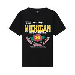 retro michigan wolverines 2024 playoff rose bowl gameshirt