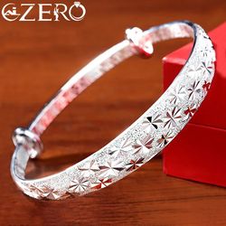 original 999 sterling silver gypsophila star bangles: fashionable wedding & party jewelry for women