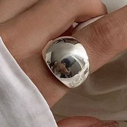 shop stylish bf club 925 sterling rings: wide ball, geometric vintage, handmade irregular rings for women - perfect part