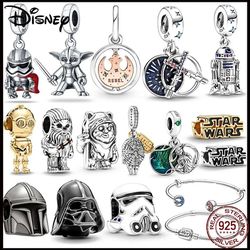 disney star wars 925 sterling silver heart snake chain bracelet for women with original s925 charms