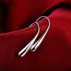 925 Sterling Silver Raindrop Stud Earrings for Women: Elegant Wedding & Party Fashion Jewelry