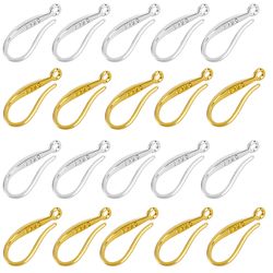 20pcs 925 sterling silver earrings for women - smooth hook ear design for diy jewelry making