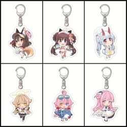 anime women blue archive keychain for men kuromi serika izayoi nonomi pendant key ring acrylic car key chain keyring