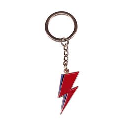 red blue lightning keychain key chains david bowie key ring 80s music fans great gifts