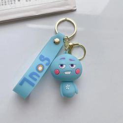 disney cartoon movie soul figure pendant keychain for women men fans cute blue 22 joe gardner keyring accessories gifts