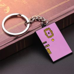 voikukka jewelry 2 colors tv show friends monicas door keychain central perk coffee time key for women men car key