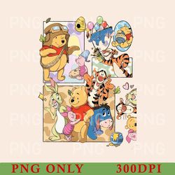 vintage disney pooh and co est 1926 png, retro disney pooh bear png, pooh bear and friends png, disneyland vacation png