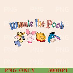 retro winnie the pooh png, vintage winnie pooh and friends png, classic pooh and co png, disney winnie the pooh trip png